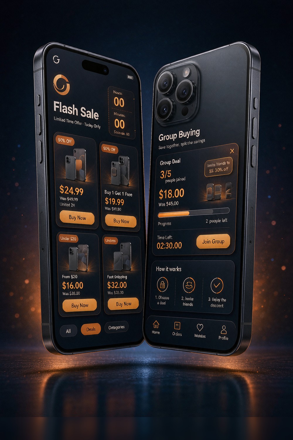 Flamingo Tech member marketing and flash-sale scene mockup